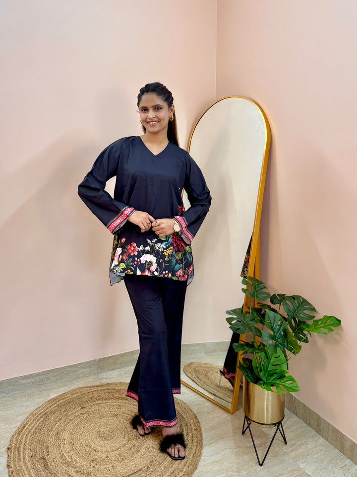 NOURA Black Co-ord Set